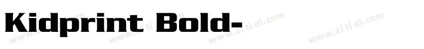Kidprint Bold字体转换
